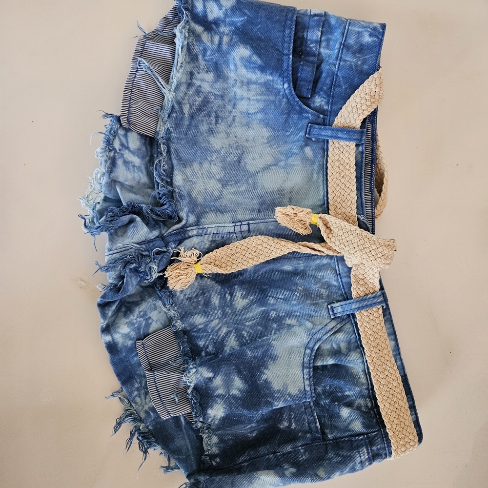 Element Blue Tie-Dye Jean Shorts